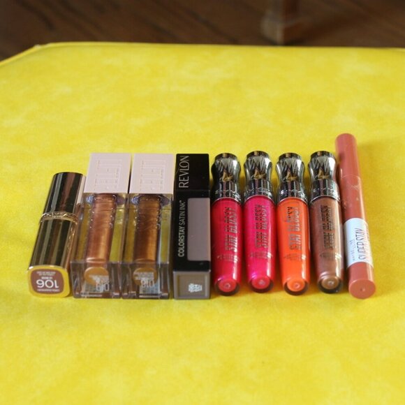 Assorted Cosmetic Bundle: Lip Gloss & Satin Ink Lip Colors - Picture 2 of 11